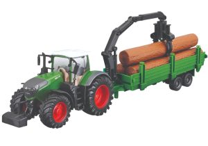 TRACTOR FENDT 1050 VARIO FORESTAL CON TRONCOS 1:50