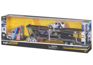 CAMION MACK ANTHEM 6x4 TRANSPORTE AUTOMOVILES CON BMW M3 1988 1:64