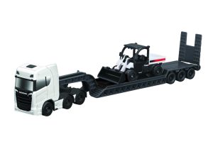 CAMION SCANIA 770S 6x4 CAMA BAJA CON QUITANIEVE BOBCAT 1:64