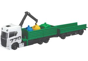 CAMION SCANIA 770S CON REMOLQUE DE RECICLAJES 1:64